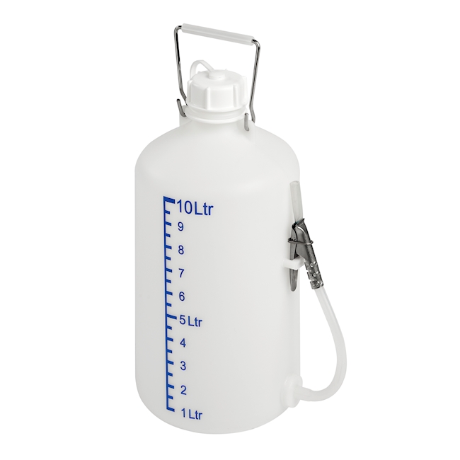 Flasche PE-HD 5 lt/Quetschhahn V2A